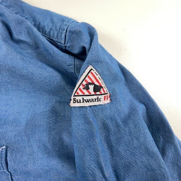 Bulwark Flame Resistant Shirt Mens XXL-RG Blue Denim Button Down ARC Rating 7.7 - Picture 3 of 13